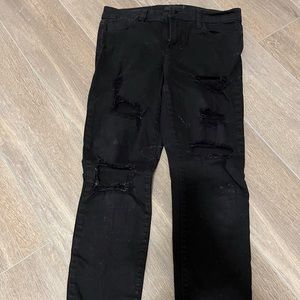 Cello Black Jeans Ripped Straight/Skinny 7
